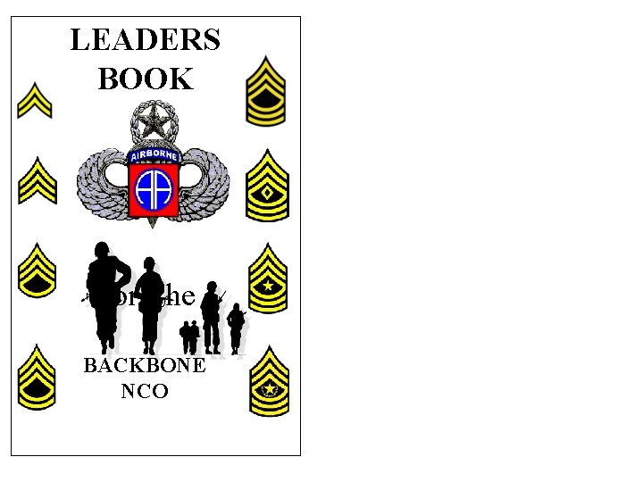 LEADERS BOOK For The BACKBONE NCO 