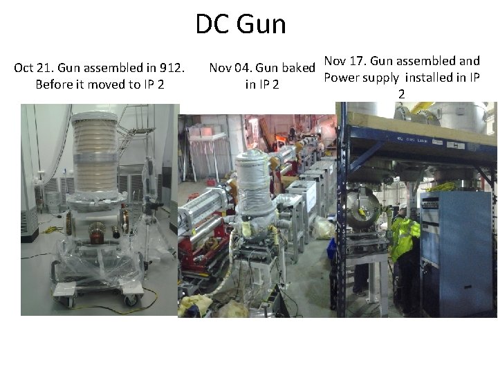 DC Gun Oct 21. Gun assembled in 912. Before it moved to IP 2
