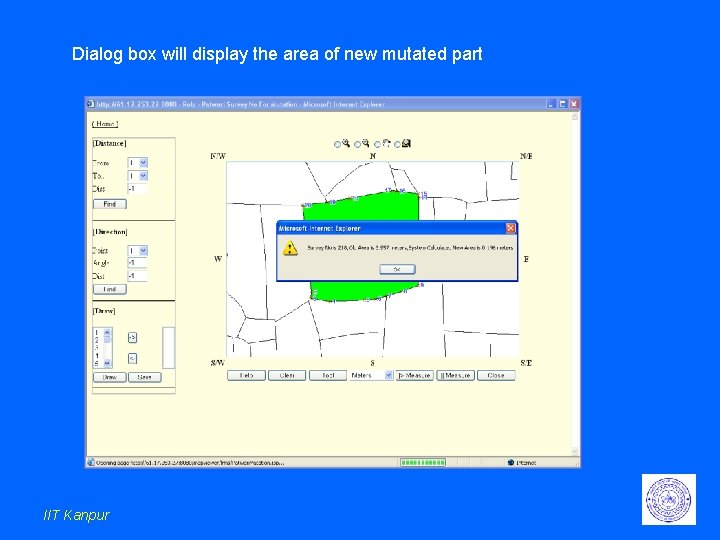 Dialog box will display the area of new mutated part IIT Kanpur Dialog box will display the area of new mutated part IIT Kanpur