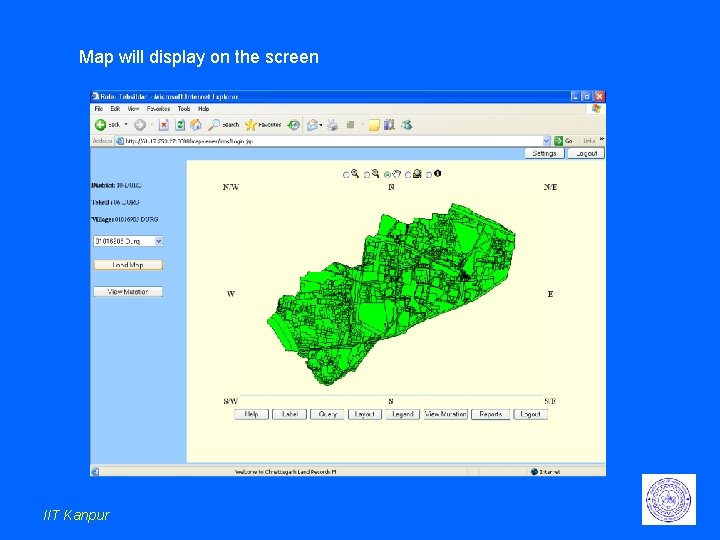 Map will display on the screen IIT Kanpur Map will display on the screen IIT Kanpur