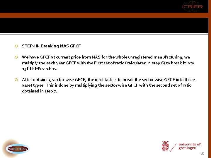 STEP-III- Breaking NAS GFCF We have GFCF at current price from NAS for STEP-III- Breaking NAS GFCF We have GFCF at current price from NAS for