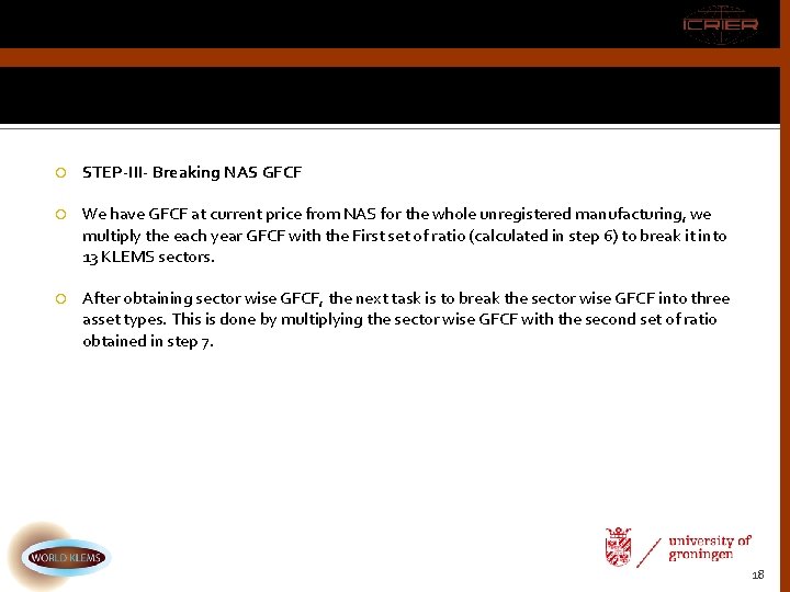  STEP-III- Breaking NAS GFCF We have GFCF at current price from NAS for