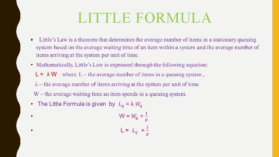 LITTLE FORMULA • LITTLE FORMULA •