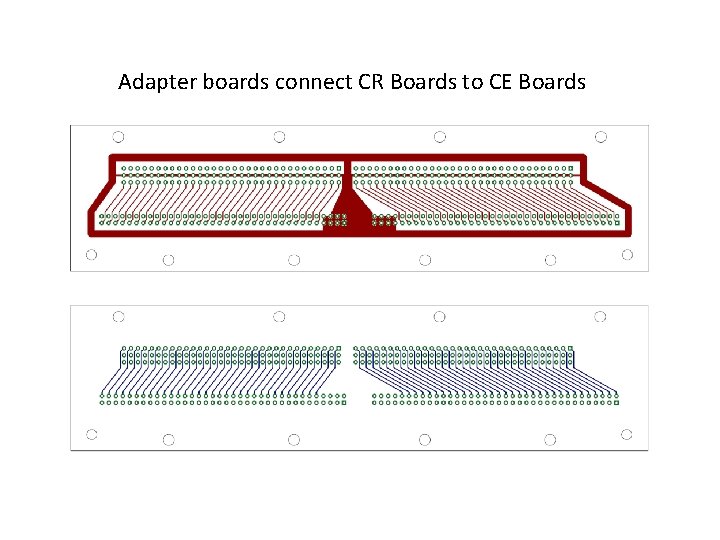 Adapter boards connect CR Boards to CE Boards 