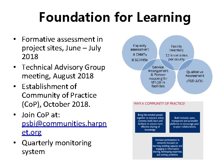 Foundation for Learning • Formative assessment in project sites, June – July 2018 • Foundation for Learning • Formative assessment in project sites, June – July 2018 •