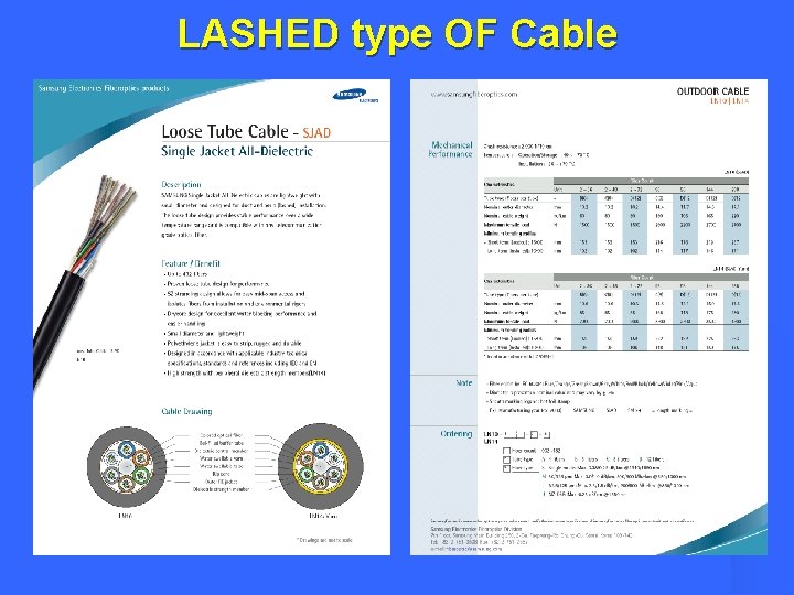 LASHED type OF Cable 