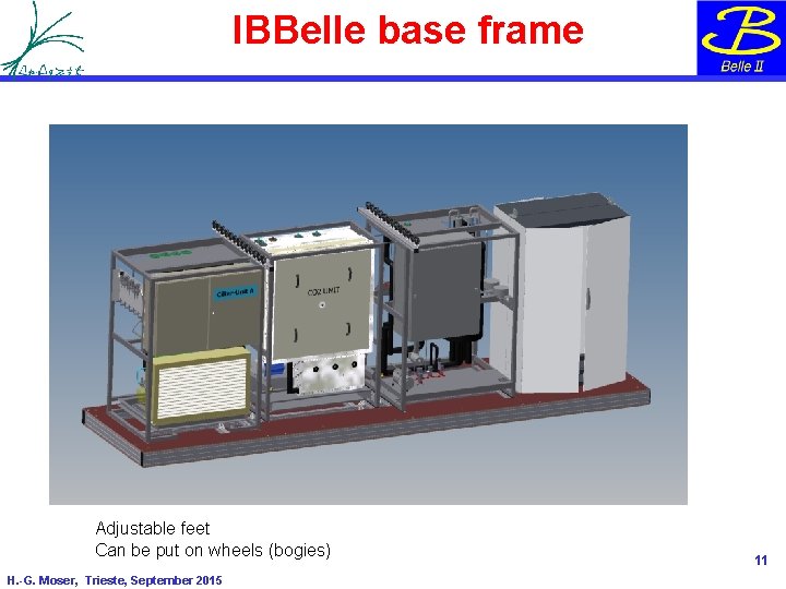 IBBelle base frame Adjustable feet Can be put on wheels (bogies) H. -G. Moser, IBBelle base frame Adjustable feet Can be put on wheels (bogies) H. -G. Moser,