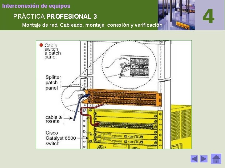 Interconexión de equipos PRÁCTICA PROFESIONAL 3 Montaje de red. Cableado, montaje, conexión y verificación