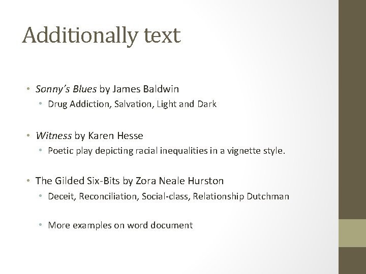 Additionally text • Sonny’s Blues by James Baldwin • Drug Addiction, Salvation, Light and Additionally text • Sonny’s Blues by James Baldwin • Drug Addiction, Salvation, Light and