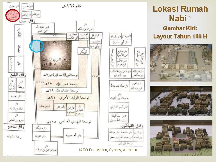 Lokasi Rumah Nabi ` Gambar Kiri: Layout Tahun 160 H IQRO Foundation, Sydney, Australia