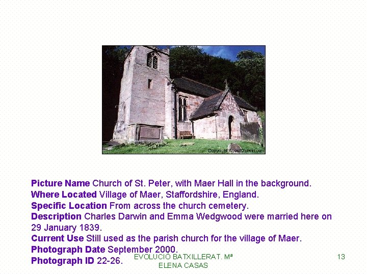 Picture Name Church of St. Peter, with Maer Hall in the background. Where Located Picture Name Church of St. Peter, with Maer Hall in the background. Where Located