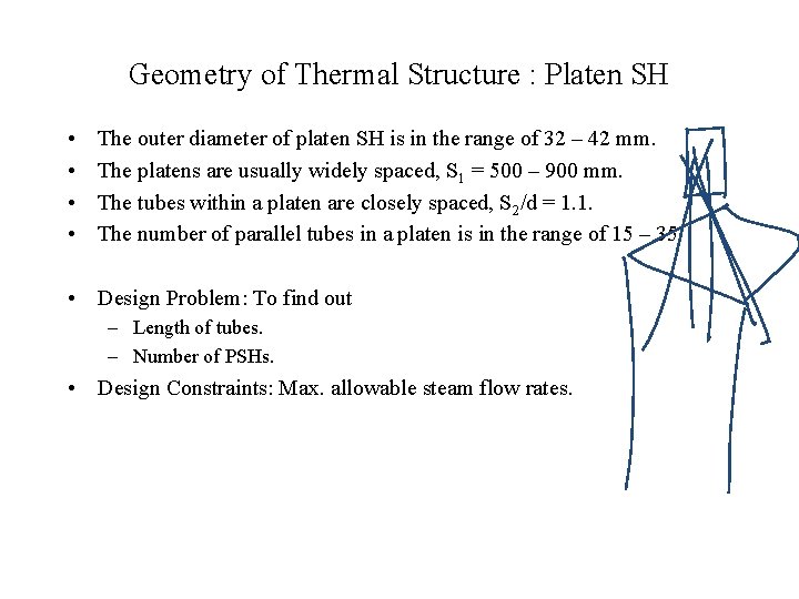 Geometry of Thermal Structure : Platen SH • • The outer diameter of platen