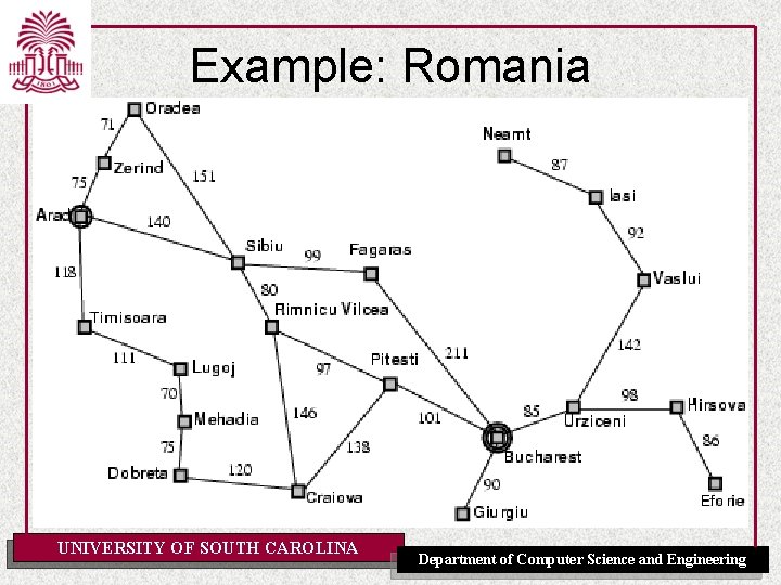 Example: Romania UNIVERSITY OF SOUTH CAROLINA Department of Computer Science and Engineering 