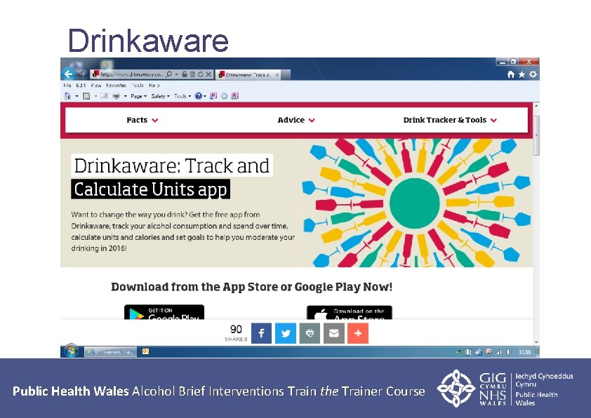 Drinkaware Public Health Wales Alcohol Brief Interventions Train the Trainer Course 