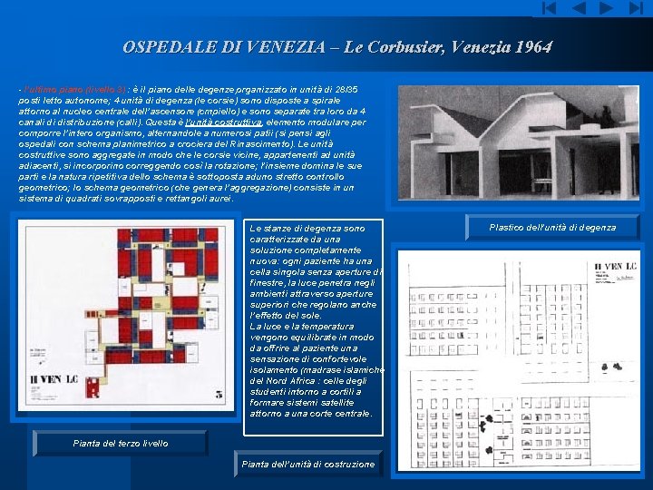 OSPEDALE DI VENEZIA – Le Corbusier, Venezia 1964 - l’ultimo piano (livello 3) : OSPEDALE DI VENEZIA – Le Corbusier, Venezia 1964 - l’ultimo piano (livello 3) :