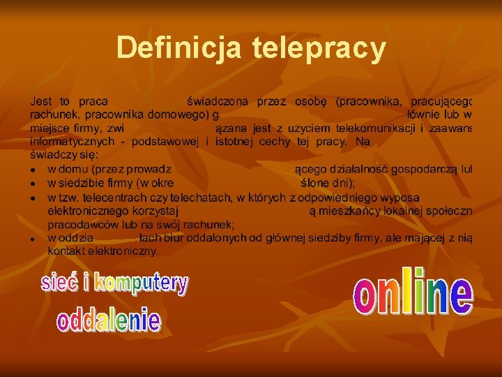 Definicja telepracy 