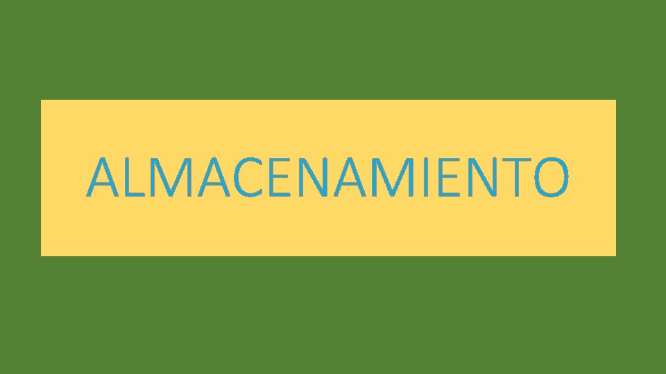 ALMACENAMIENTO 