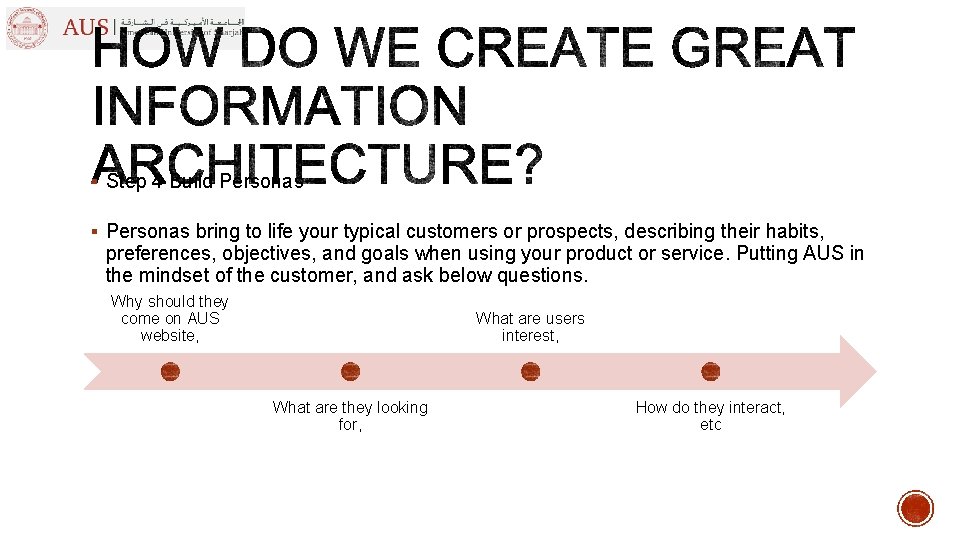 § Step 4 Build Personas § Personas bring to life your typical customers or § Step 4 Build Personas § Personas bring to life your typical customers or