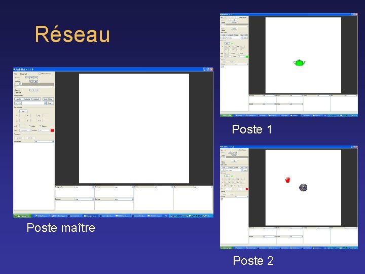 Réseau Poste 1 Poste maître Poste 2 