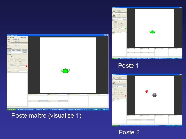 Poste 1 Poste maître (visualise 1) Poste 2 