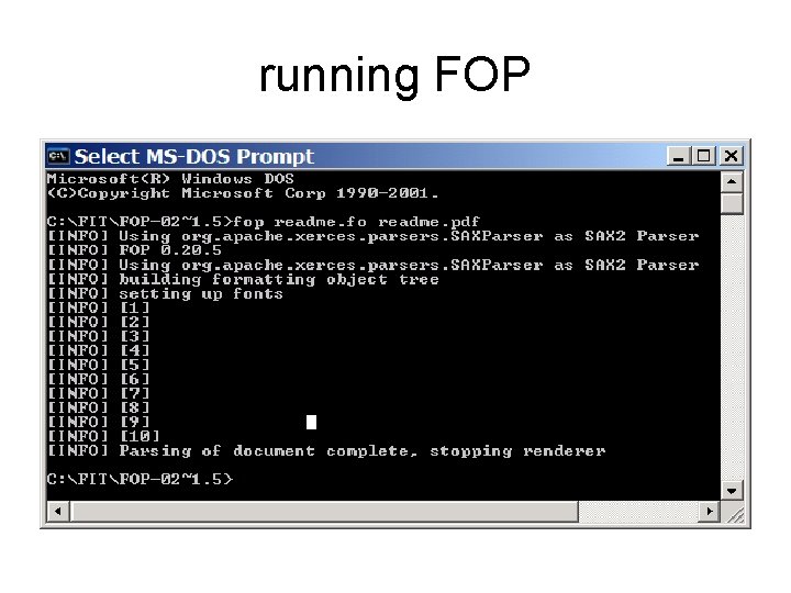 running FOP 