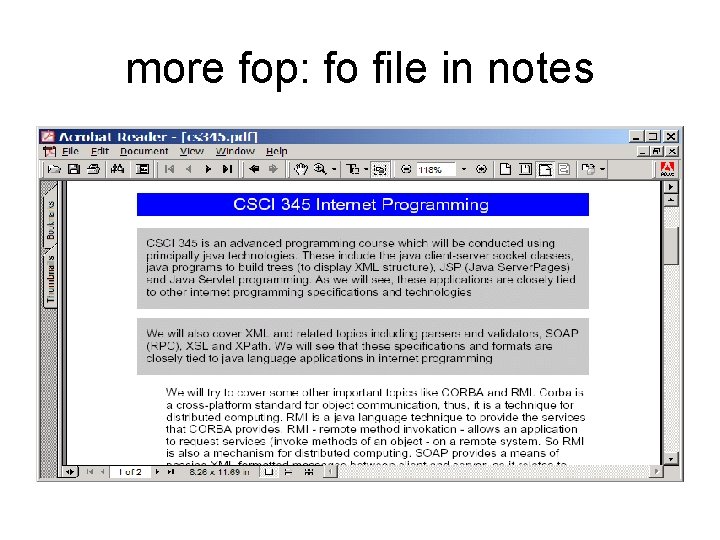 more fop: fo file in notes 