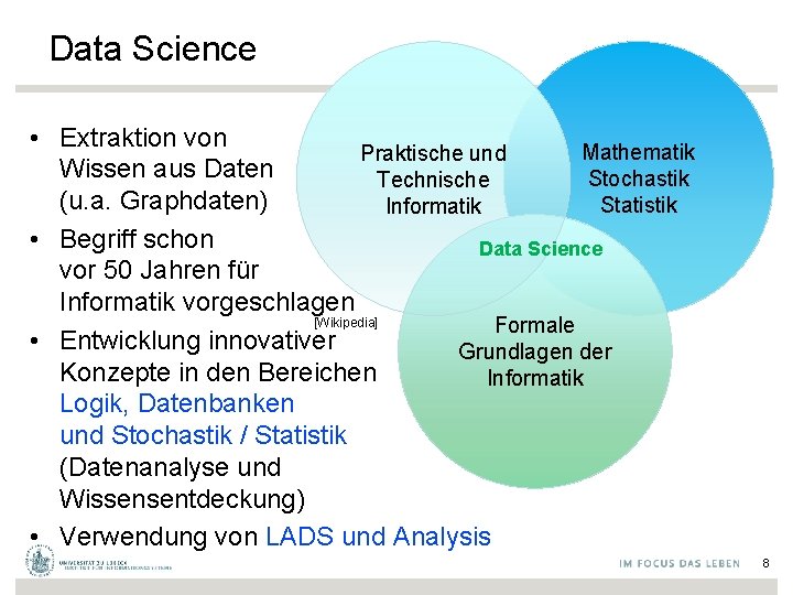 Data Science • Extraktion von Mathematik Praktische und Wissen aus Daten Stochastik Technische (u.