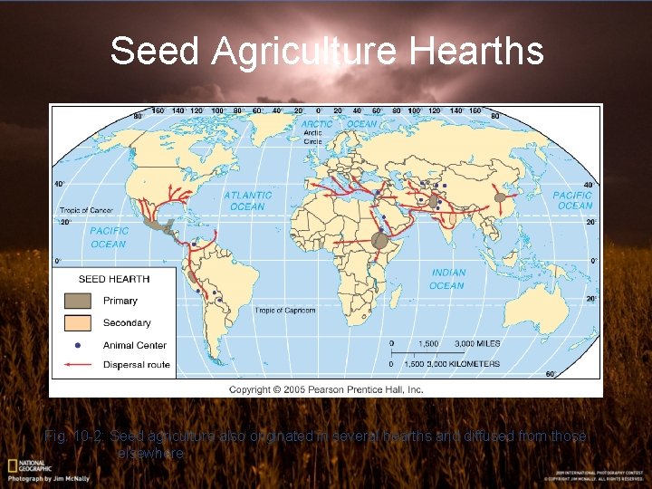 Seed Agriculture Hearths Fig. 10 -2: Seed agriculture also originated in several hearths and