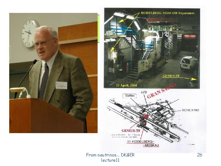 From neutrinos. . . DK&ER lecture 11 26 From neutrinos. . . DK&ER lecture 11 26