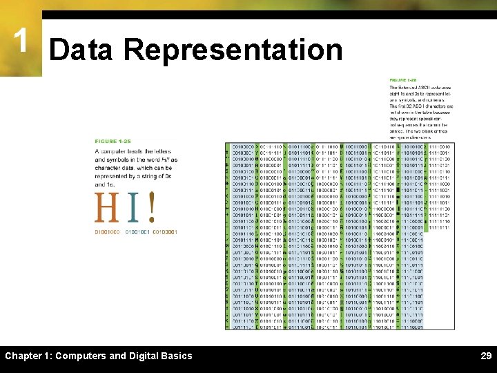 1 Data Representation Chapter 1: Computers and Digital Basics 29 