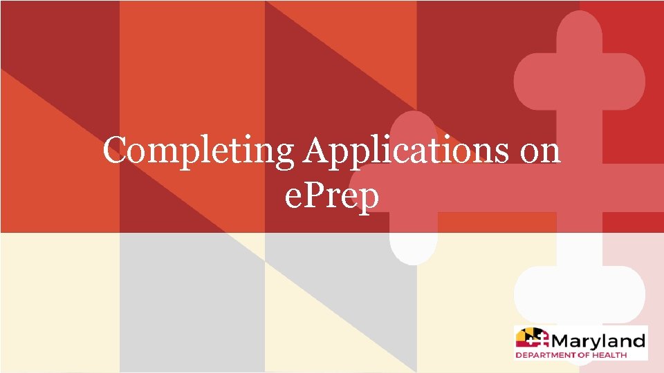 Completing Applications on e. Prep 