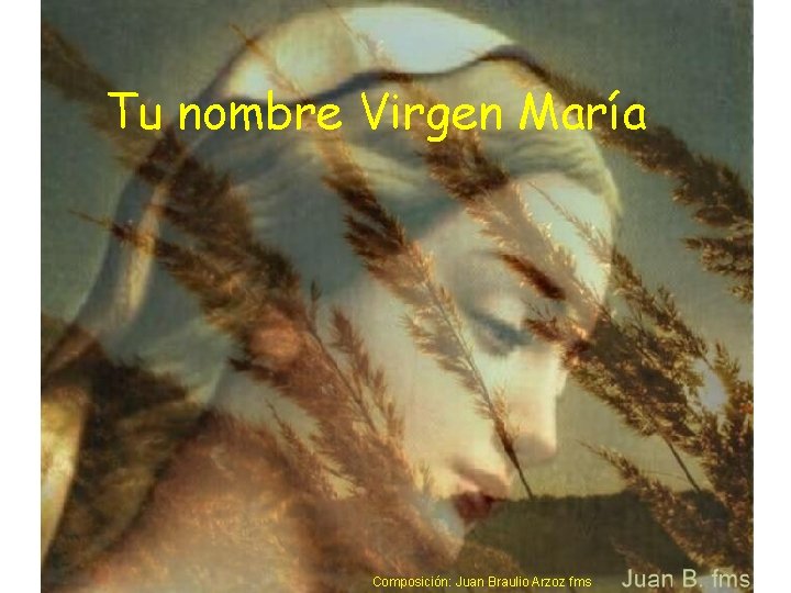 Tu nombre Virgen María Composición: Juan Braulio Arzoz fms Tu nombre Virgen María Composición: Juan Braulio Arzoz fms