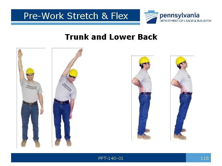 Pre-Work Stretch & Flex Trunk and Lower Back PPT-140 -01 118 