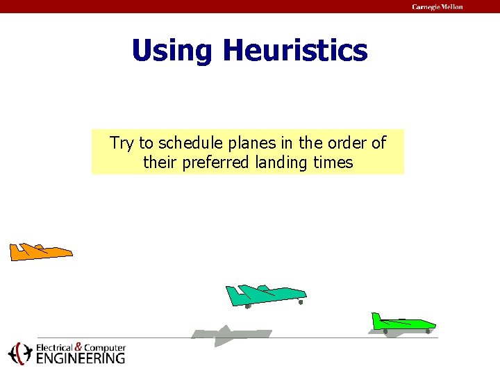 Using Heuristics Try to schedule planes in the order of their preferred landing times