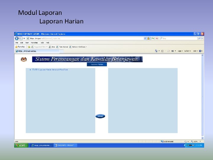 Modul Laporan Harian 