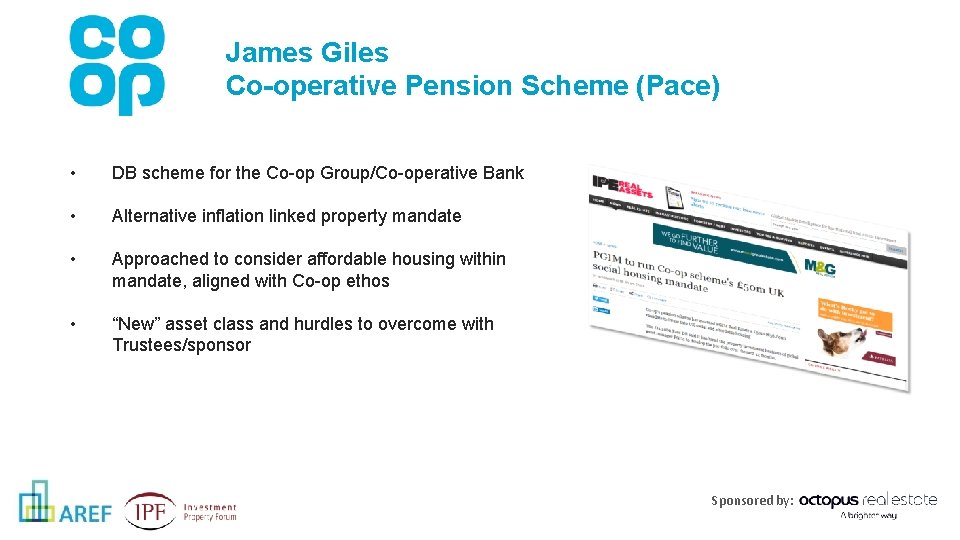 James Giles Co-operative Pension Scheme (Pace) • DB scheme for the Co-op Group/Co-operative Bank James Giles Co-operative Pension Scheme (Pace) • DB scheme for the Co-op Group/Co-operative Bank