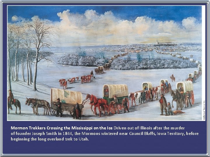 Mormon Trekkers Crossing the Mississippi on the Ice Driven out of Illinois after the