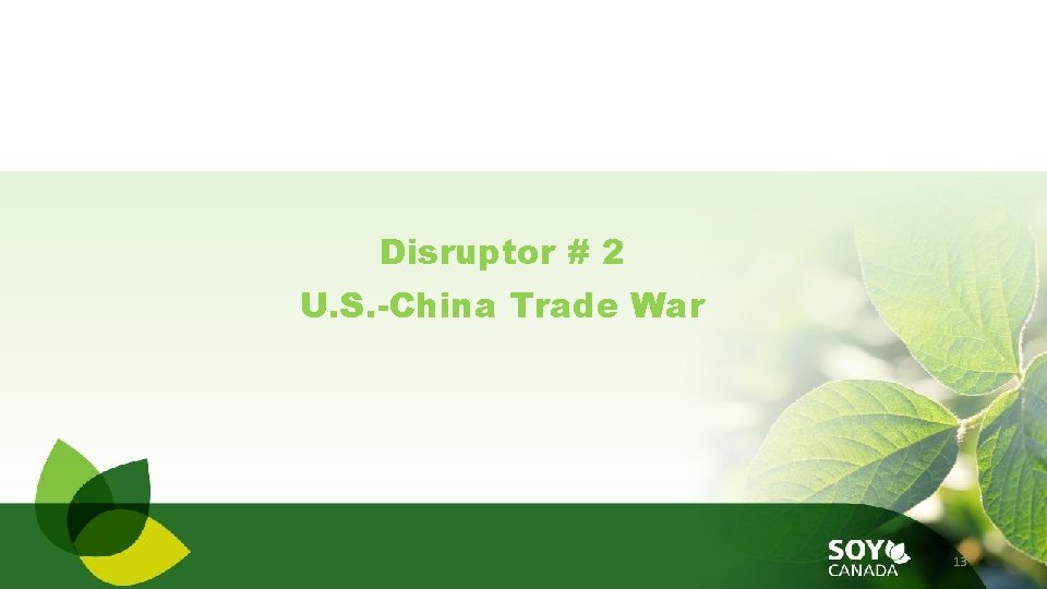 Disruptor # 2 U. S. -China Trade War 13 