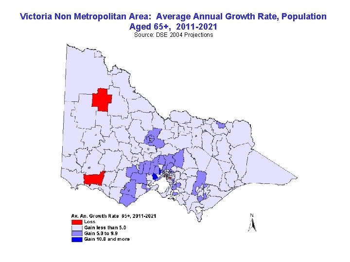 Victoria Non Metropolitan Area: Average Annual Growth Rate, Population Aged 65+, 2011 -2021 Source: Victoria Non Metropolitan Area: Average Annual Growth Rate, Population Aged 65+, 2011 -2021 Source: