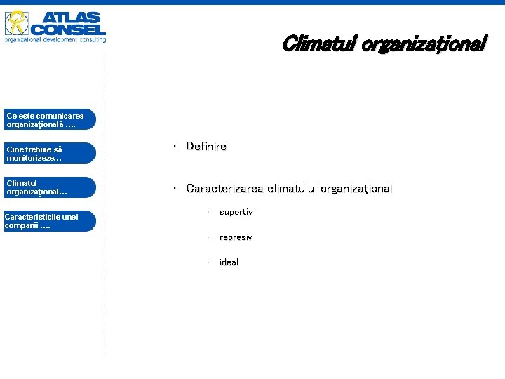 Climatul organizaţional Ce este comunicarea organizaţională …. Cine trebuie să monitorizeze… Climatul organizaţional… Caracteristicile