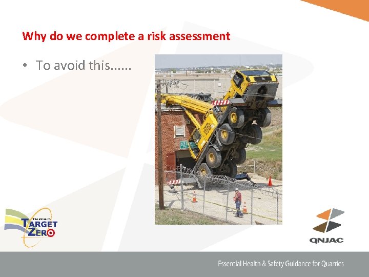 Why do we complete a risk assessment • To avoid this. . . 