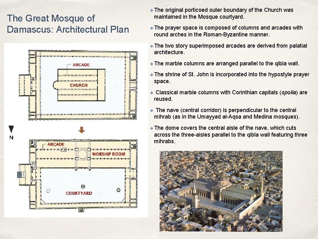 The Great Mosque of Damascus: Architectural Plan ✤ The original porticoed outer boundary of