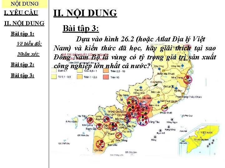 NỘI DUNG I. YÊU CẦU II. NỘI DUNG Bài tập 1: Vẽ biểu đồ: