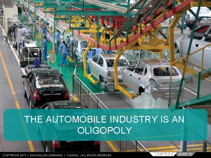 CHRISTOPHER HONEYWELL/ALAMY THE AUTOMOBILE INDUSTRY IS AN OLIGOPOLY CHAPTER 8 SLIDE 10 