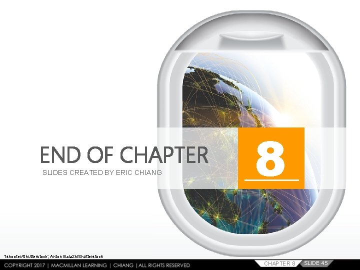 END OF CHAPTER SLIDES CREATED BY ERIC CHIANG 8 Tshooter/Shutterstock; Anton Balazh/Shutterstock CHAPTER 8