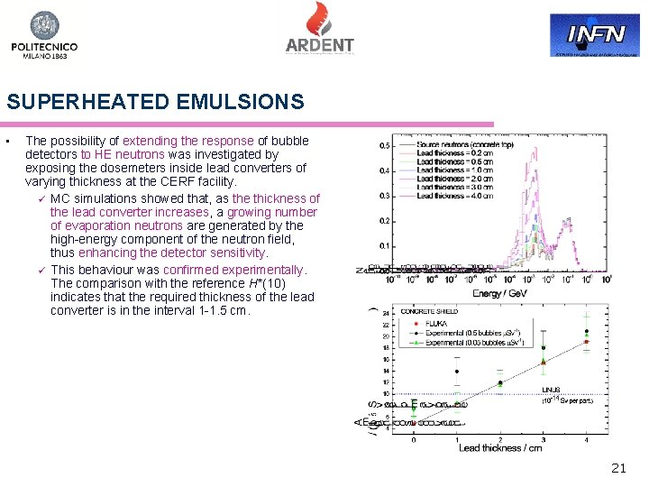 SUPERHEATED EMULSIONS • The possibility of extending the response of bubble detectors to HE