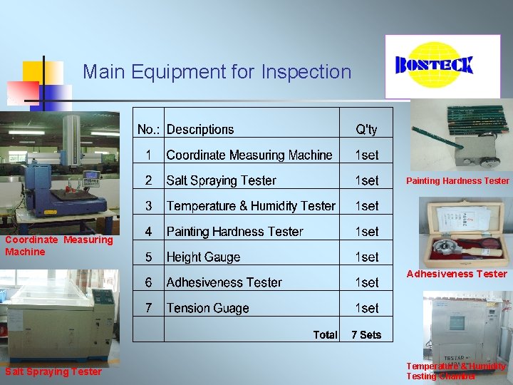 Main Equipment for Inspection Painting Hardness Tester Coordinate Measuring Machine Adhesiveness Tester Salt Spraying