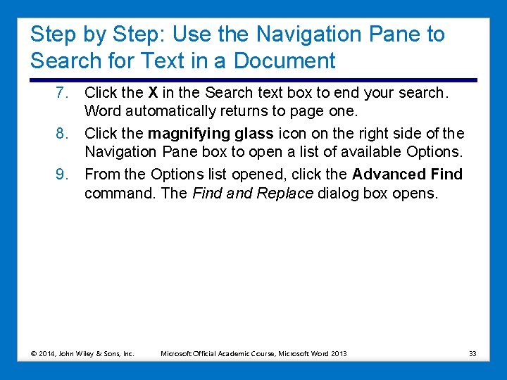 Step by Step: Use the Navigation Pane to Search for Text in a Document