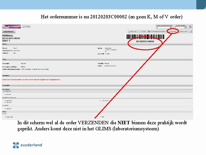 Het ordernummer is nu 20120203 C 00002 (en geen K, M of V order)