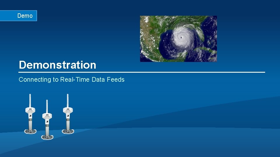 Demonstration Connecting to Real-Time Data Feeds Demonstration Connecting to Real-Time Data Feeds